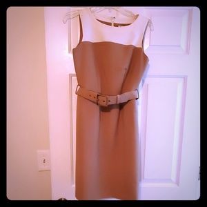 Cream & Tan Dress